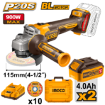 Cordless angle grinder 20V Brushless 115mm 4.5" - Image 2