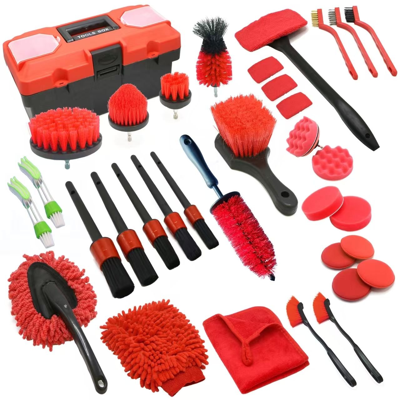 imgi_145_35pcs-Car-Detailing-Kit-Interior-Car-Wash-Brush-Kit-for-Interior-Exterior-Windshield-Carpet-Leather INGCO Cleaning Brushes - Image 1