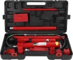 10 Ton Hydraulic Jack Porta Power Kit , Lift Ram Pump Auto Body Frame Repair Hose - Image 2