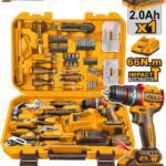 Complete 166Pc DIY Tool Set powered by a 20V Cordless Impact Drill