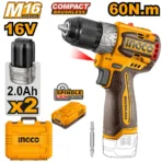 ingco 16V/M16 Lithium-Ion Brushless Motor Compact Cordless Drill - Image 2