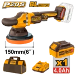 20V Brushless Motor Lithium-Ion Brushless Cordless Polisher ingco 150mm 6" - Image 2