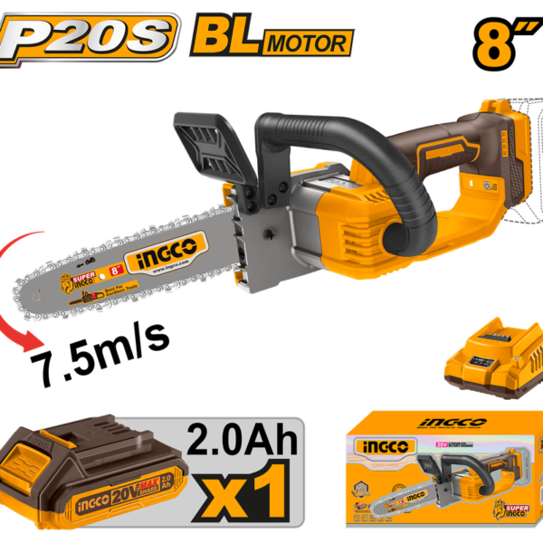 ingco 20V 8 inch Cordless chain saw