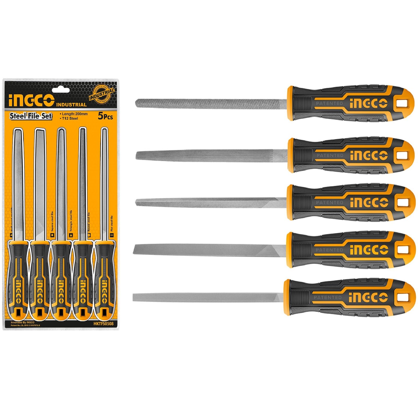 5pcs INGCO 5 PCS Steel File Set - Image 1